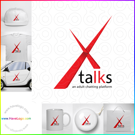 X會談成人聊天平台logo設計 - ID:67196