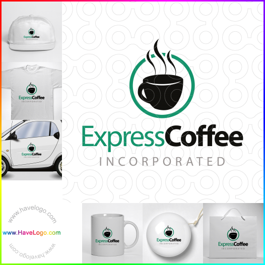 логотип кофе в зернах - 33802