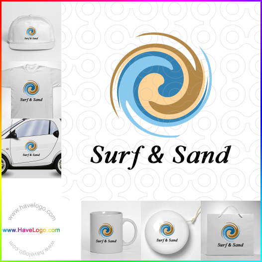 購買此沙灘logo設計41020