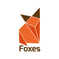  Foxes origami  logo
