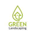 логотип Зеленый ландшафтный дизайн