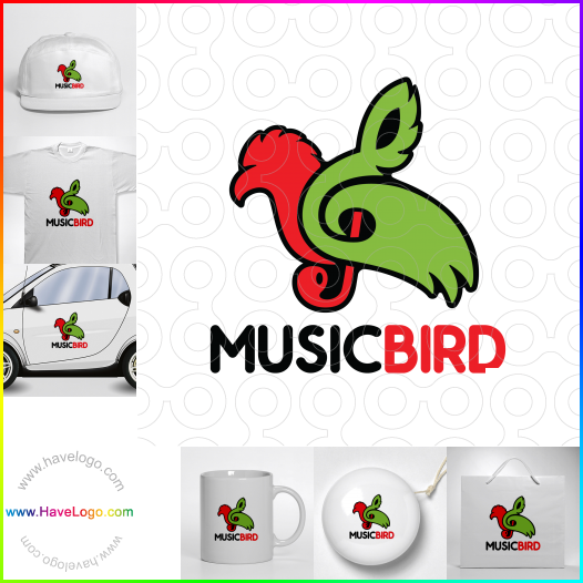 購買此音樂的鳥logo設計60620