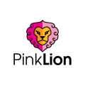логотип Розовый лев