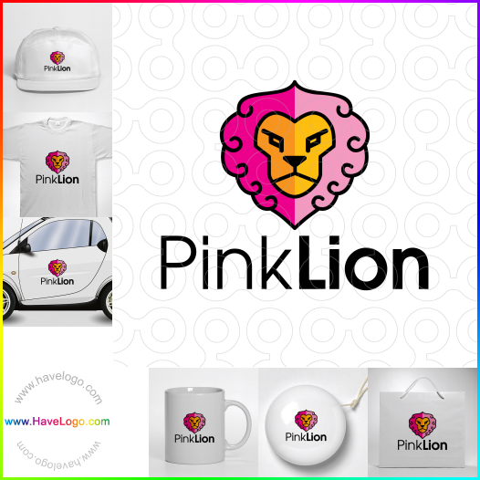 購買此粉紅色的獅子logo設計64794
