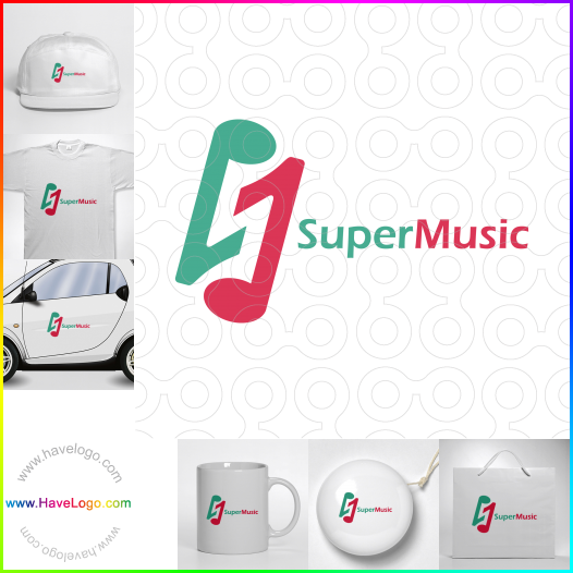 購買此超級音樂logo設計65674