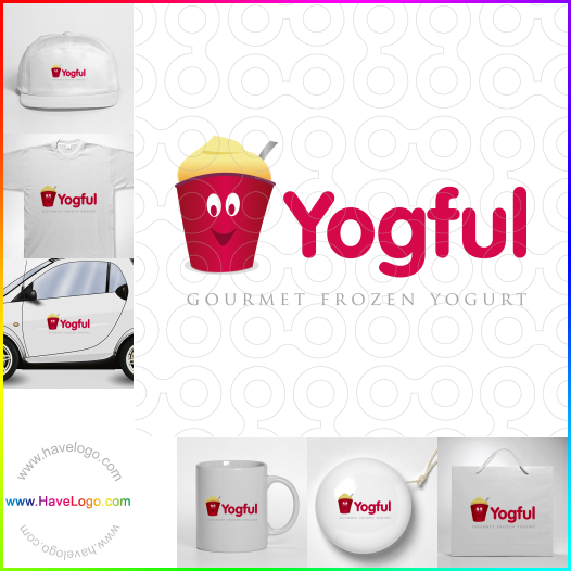 логотип замороженный йогурт - 14457