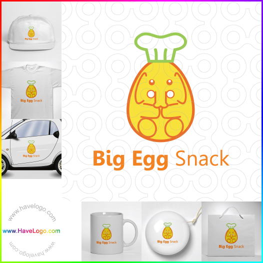 購買此大蛋的小吃logo設計63250