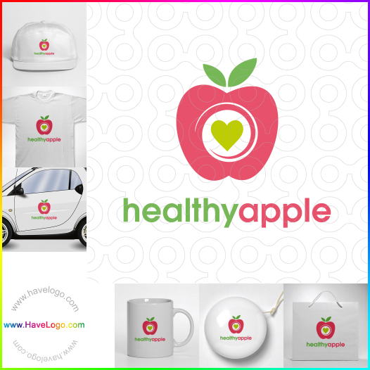 Gesundes Apfel logo 64015