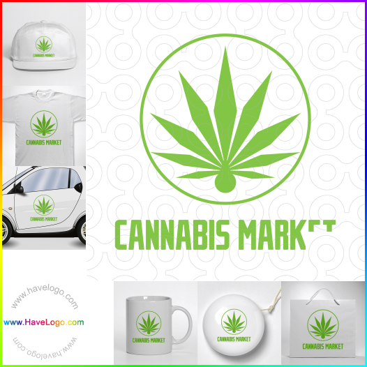 購買此大麻市場logo設計41528