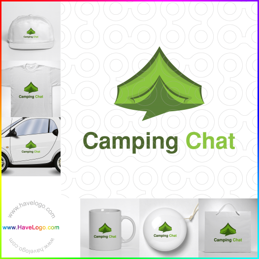 購買此露營聊天logo設計61707