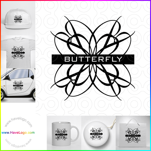 логотип бабочки - 25190