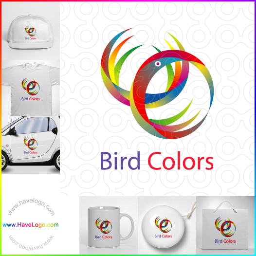 この鳥の色のロゴデザインを購入する - 66305