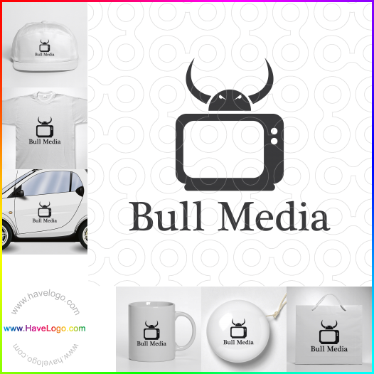 購買此公牛的媒體logo設計62466
