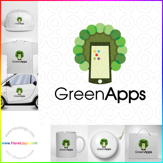 購買此綠色軟件logo設計66258
