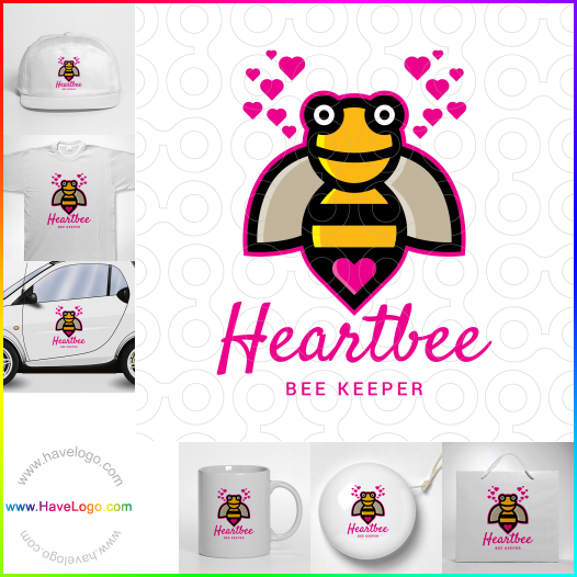 buy  Heartbee bee keeper  logo 61323