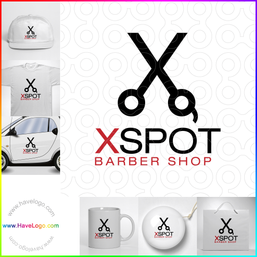 логотип Х магазин для парикмахера - ID:66859