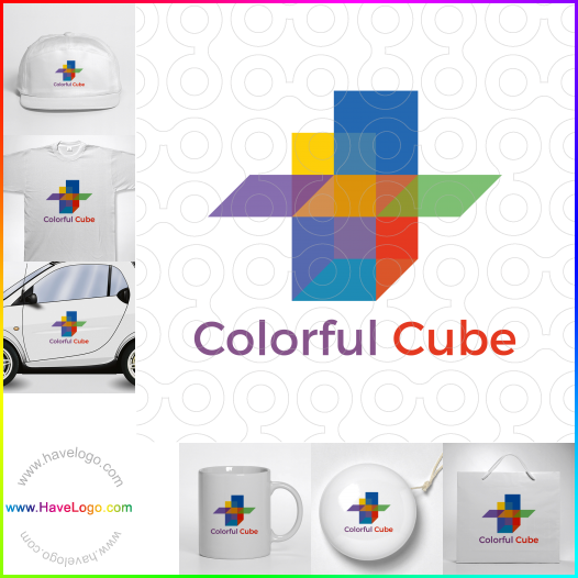購買此彩色的立方體logo設計62003