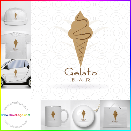 логотип мороженое - 7625