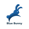 Blaues Häschen Logo