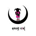Angry girl logo