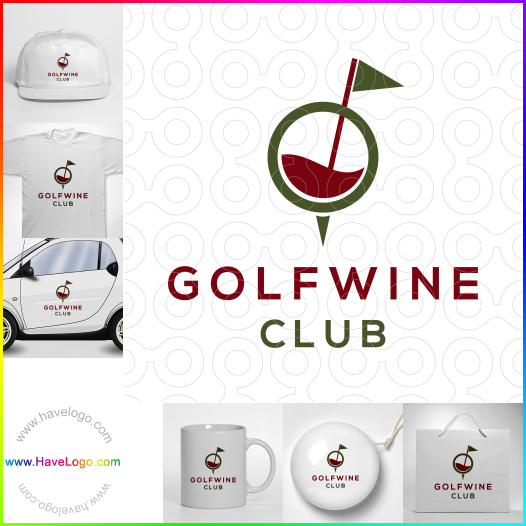 このゴルフワインクラブのロゴデザインを購入する - 64361