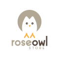 玫瑰的貓頭鷹Logo