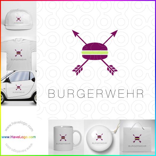 логотип гамбургер - 4328