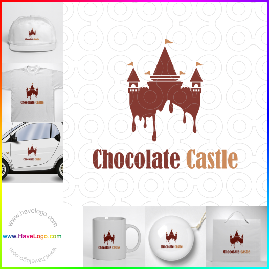 購買此巧克力城堡logo設計62931