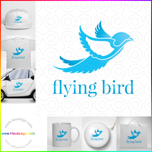 логотип Летающая птица - 64314