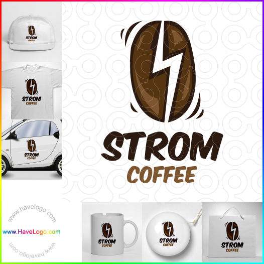 購買此暴風雨的咖啡logo設計64757