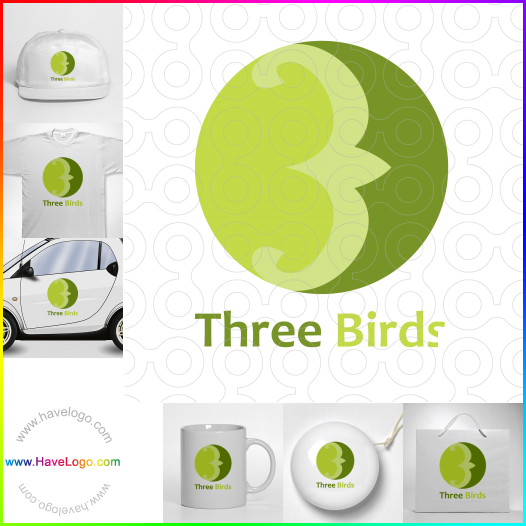 購買此三隻鳥logo設計65945