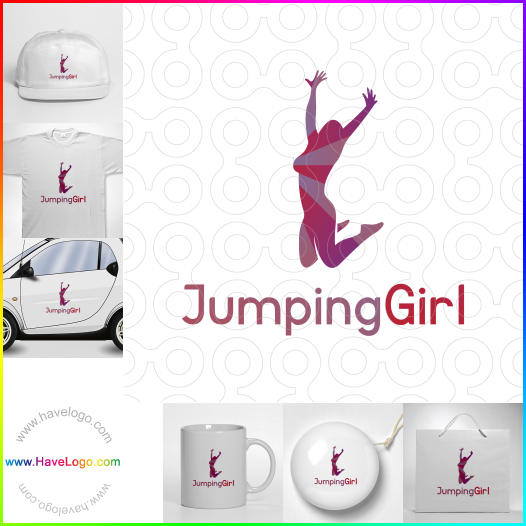 購買此跳躍的女孩logo設計66595