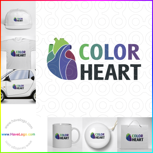 логотип Цветное сердце - 67387