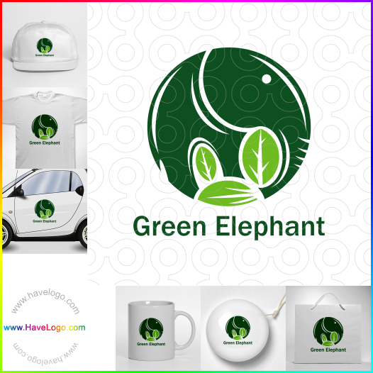 購買此綠色的大象logo設計66718