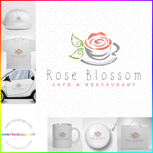 購買此玫瑰logo設計47350