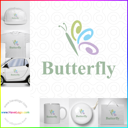 購買此蝴蝶logo設計65867