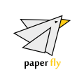 gefaltetes Papier Logo