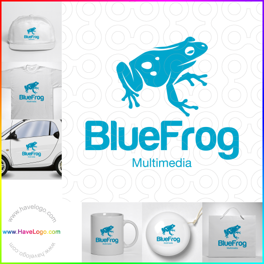 購買此藍蛙logo設計65548