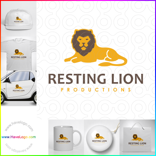 この休息中のライオンのロゴデザインを購入する - 62208