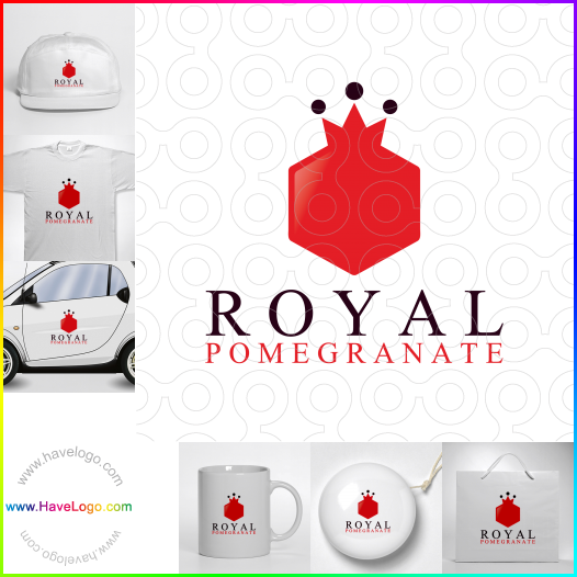 このロイヤルザクロ（Royal Pomegranate）のロゴデザインを購入する - 63200