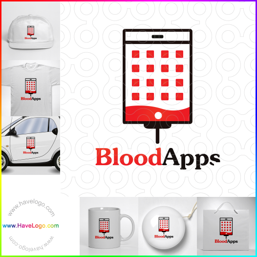 この血のアプリのロゴデザインを購入する - 62108