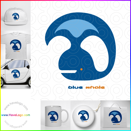 購買此藍鯨logo設計62001