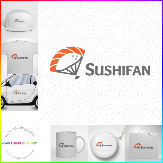 логотип Суши вентилятор - 62481