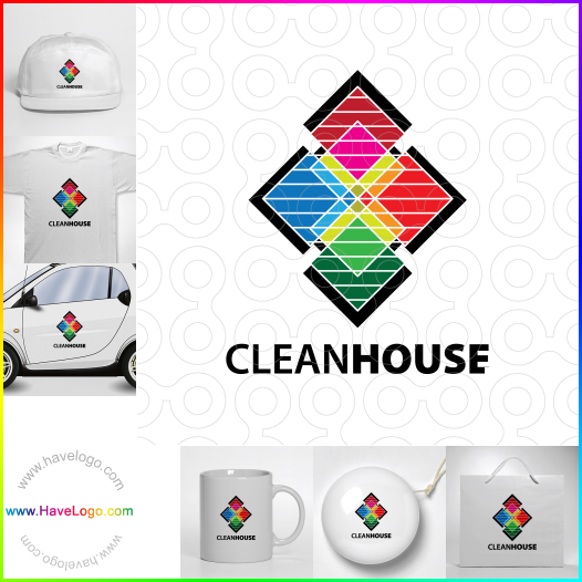 логотип уборка дома услуги - 20817