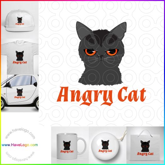 Angry cat logo 65055
