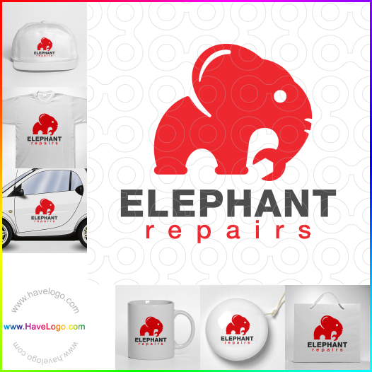購買此大象修理logo設計60723