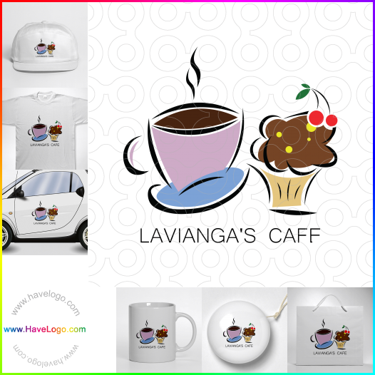 Lavianga的咖啡館logo設計 - ID:66432