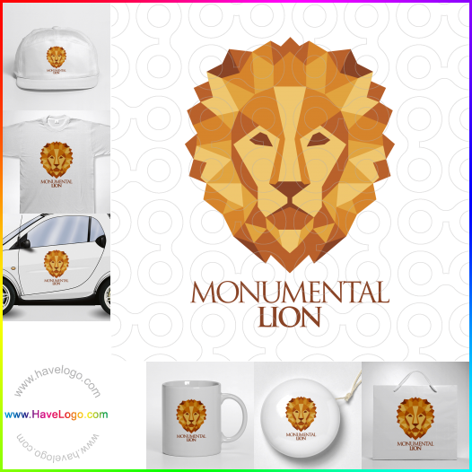 логотип Монументальный лев - 63655