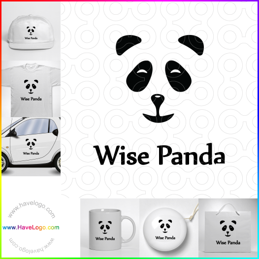 購買此聰明的熊貓logo設計67301