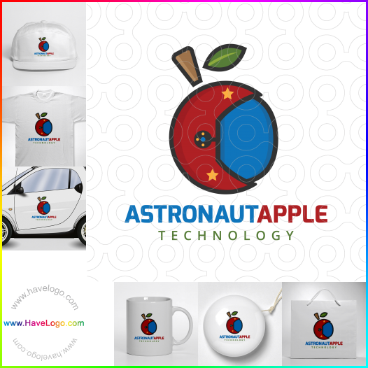 購買此宇航員蘋果logo設計61862